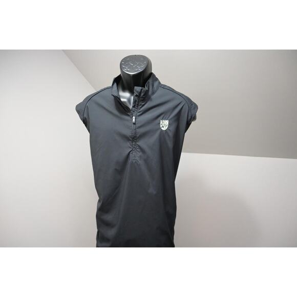 Adidas Windbreaker Golf Jacket ClimaProof 1/4 Zip Black Short Sleeve Mens Sz XL - Picture 3 of 11